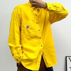 Carhartt(カーハート) ボタンダウン コットン ワーク シャツ 黄色