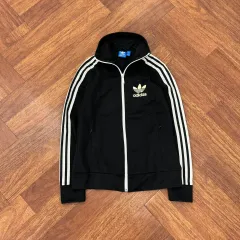 レディース 95 adidas(アディダス) ヨーロッパ 黒 トレーニング ジップアップ