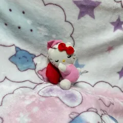 クラシック/Sanrio hello kitty(ハローキティ) 眠る ピンク おやすみ パジャマ ぬいぐるみ ストラップ キーホルダー