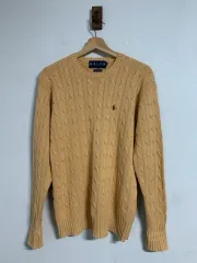 90 90s ポロラルフローレン レディース コットン ケーブル ニット