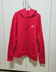 Nike(ナイキ） レッド 裏起毛 フード 本物 (新品) サイズ L ユニセックス
