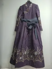 66 ) 刺繍入りキルティング ラップタイプ ワンピース