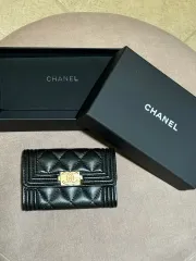 (久しぶり) ボーイシャネル スナップボタン 財布 金具