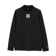 新品 [キャロウェイ] 長袖シャツ モックネック スムース スクエア抜きプリントロゴ UVカット 肩ラメパイピング ゴルフ C25233201 レディース