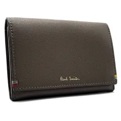 未使用級 現行に近い Paul Smith ポールスミス 名刺入れ カード入れ レザー ロゴ メンズ ビジネス 社会人 グレージュ 正規品