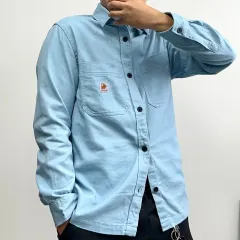 Carhartt(カーハート) ツーポケット コットン ワークシャツ スカイブルー L