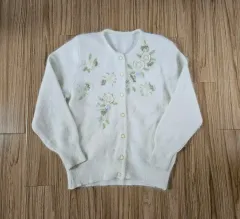 アンゴラ ニット カーディガン