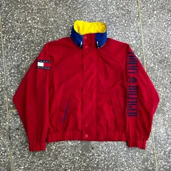 90s トミーヒルフィガー ナイロン ジップアップ ジャケット S