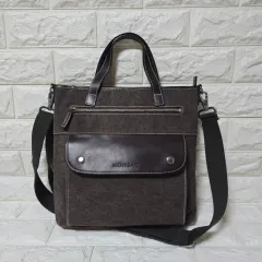 monsac ブラウン トートバッグ クロスバッグ