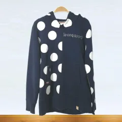 ルコックスポルティフ ドット柄 ジップアップ フード アウター