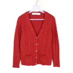 ZARA(ザラ) ニット カーディガン レディース L 綿混 コットンブレンド セーター NG10398