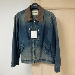 INSILENCE(インサイレンス) ウォッシュド デニム ワーク ジャケット BLUE M