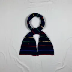 90s POLO RALPH LAUREN マルチカラー ポニー ロゴ マフラー