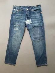 50 DSQUARED(ディースクエアード) 2 刻印 刺繡 M ブーブレ ジーンズ デニム 34 33