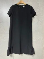 ブラック ミニ ONE PIECE 裾 フリル