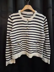 ZARA ザラ 正規品 ストライプ クロップド カーディガン