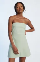 Pacsun チューブトップ リネン ミニ ドレス xs