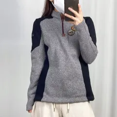 MILLET(ミレー) グレー ハーフジップ 裏起毛 長袖Tシャツ 90 241109