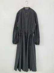 ZARA ザラ シャツワンピース M ブラック コットン 無地 長袖 ロング・マキシ丈