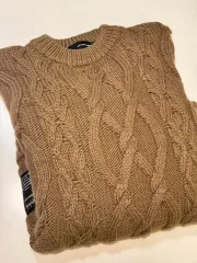 XL GU x UNDERCOVER(アンダーカバー) ケーブル ビッグ セーター 茶色