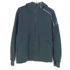 adidas(アディダス) メンズ ハンドウォーマー フード ジャケット ジップアップ 緑 （ HU34924 ）