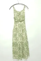 シャーリング バックレス キャミソール ワンピース F_i3176