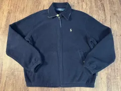 M 90S ポロ ラルフローレン フリース ジャケット ネイビー 100 A+