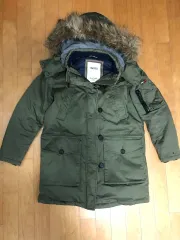 Tommy Hilfiger トミーヒルフィガー n3b ダウン アウター カーキ M