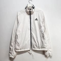 adidas(アディダス) ADIDAS ビッグロゴ ウインドブレーカー ジャケット ブルゾン 白 L