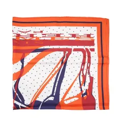 Hermes エルメス オレンジ カレシュ エラスティック L エルMix スカーフ 90