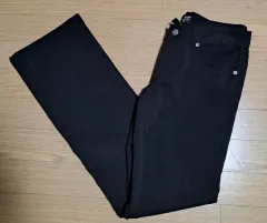 ラルフローレンポロジーンズブラックフラタリングパンツ 4 ( 28 ) M