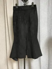 スウェードマーメイドスリットスカート