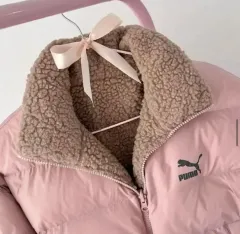 プーマ PUMA リバーシブル ダウン ピンクブラウン イチゴチョコ 魚鉢 ヴィンテージstcエッティシー