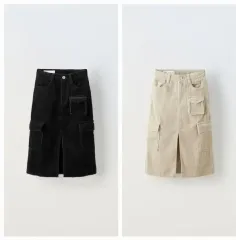 ザラキッズ コーデュロイ スカート ミディ丈 新品