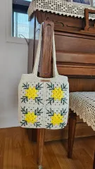 手編みバッグ (秋花ショルダー)