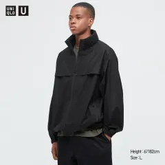 BLACK ／ M UNIQLO(ユニクロ) LEMAIRE(ルメール) オーバーサイズ フード ブルゾン Uniqlo U