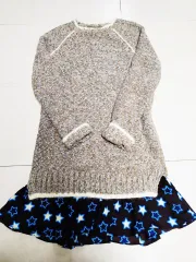 LUCKY CHOUETTE(ラッキーシュエトゥ) ヴィンテージ ウールニット フリルダン ワンピース レアテム ポール 1137