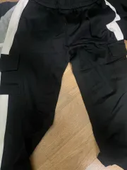 バイカラー 黒 トレーナー ジョガー パンツ