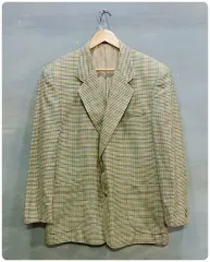 100 DAKS(ダックス) クラシック ウール シルク チェック ブレザー ジャケット