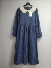 66 3) レース襟 デニムワンピース