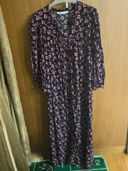 (新品) ZARA ザラ フラワー ロング丈ワンピース