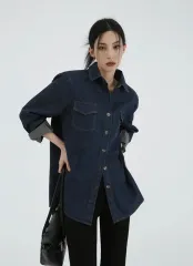 デニムシャツ デニムシャツ ダークブルー