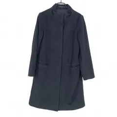 Theory(セオリー) レディース 隠しボタンダウン アンゴラブレンド ウールジャケット 黒 82 ( HU35115 )