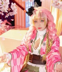 鬼滅の刃 甘露寺 蜜璃 ONE PIECE コスプレ セット + ウィッグ