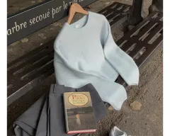 ベビー 青 ニット