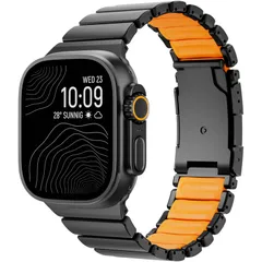 新品 BinGeLi アップルウォッチ バンド 高級チタン ゴム二重構造リンクバンド 49mm 46mm 45mm 44mm 42mm FOR Apple Watch スポーツ 交換用 ベルト 防水 防汗 耐衝撃メンズ Ultra3/2/1 Series 11