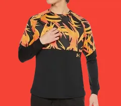 ☆【新品】UNDER ARMOUR アンダーアーマー   バスケットボールT-シャツ UAテック ロングスリーブ 〈プリント〉イエロー　メンズ サイズLのサムネイル