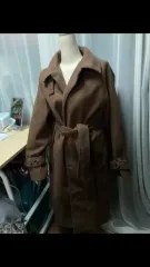ブラウンベルト付き ロングコート