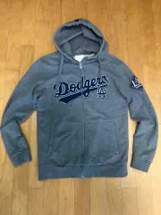 MLB LA ドジャーズ 刺繍 ワッペン フード ジップアップ 95