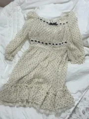 ブラックパープル ドット ヴィンテージ LIZ LISA (リズリサ) ワンピース 日本 ラブリー・ガル